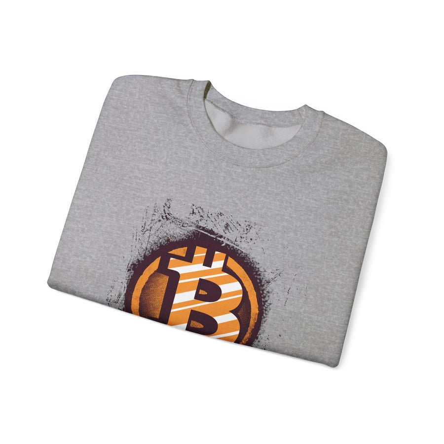 Bitcoin Logo Crewneck Sweatshirt | Unisex Cryptocurrency Apparel, Gift for Crypto Lovers, Casual Streetwear, Cryptocurrency Sweatshirt