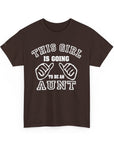Aunt Announcement Unisex Heavy Cotton Tee, Pregnancy Reveal Shirt, Gift for New Aunts, Baby Shower Gift, Family Gathering Tee