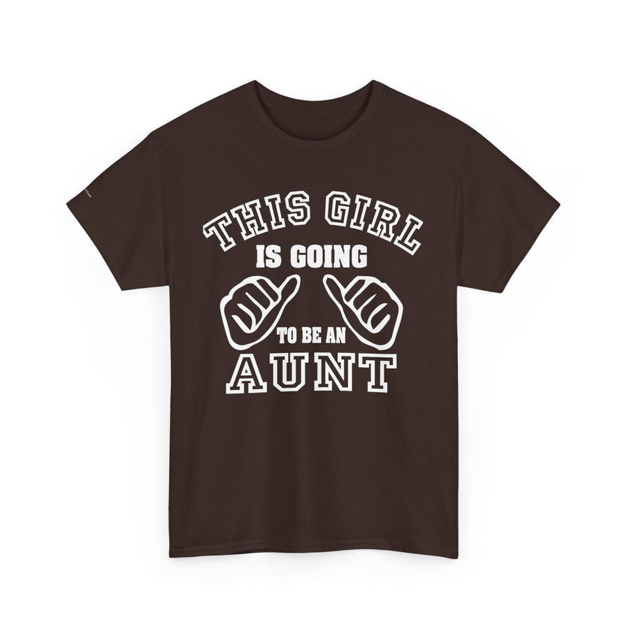 Aunt Announcement Unisex Heavy Cotton Tee, Pregnancy Reveal Shirt, Gift for New Aunts, Baby Shower Gift, Family Gathering Tee