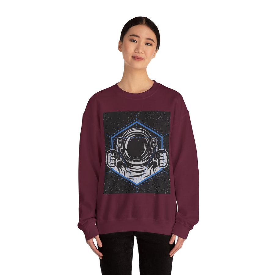 Cosmic Vibes Sweatshirt | Unisex Space Themed Crewneck | Perfect for Astronaut Lovers, Unique Gift, Casual Wear, Cozy Style