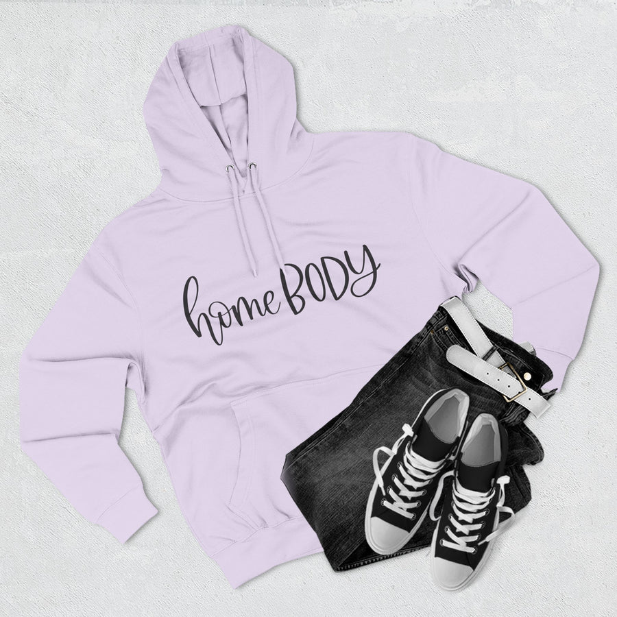 Home Body Fleece Hoodie, Cozy Sweatshirt Gift, Relaxed Casual Wear, Perfect for Lounging, Great for Homebodies