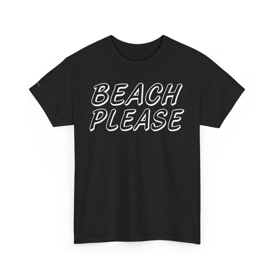 Beach Please Unisex Heavy Cotton Tee | Summer Vibes, Casual Wear, Vacation Essentials, Gift for Beach Lovers, Trendy Summer Shirt