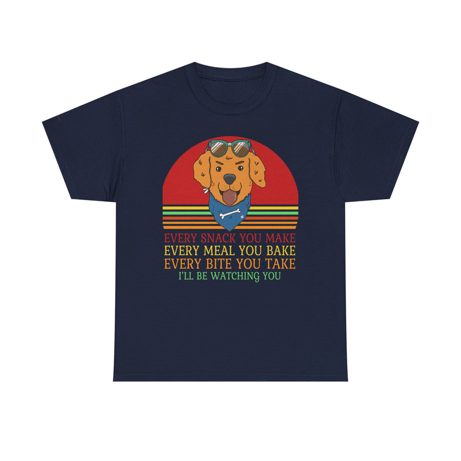 Watchful Dog Snack Lover Tee, Cute Pet Shirt Gift, Animal Lover Humor T-Shirt, Dog Mom Apparel, Funny Gift for Dog Owners