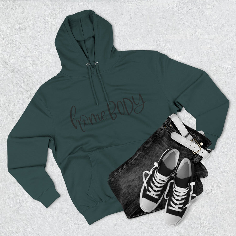 Home Body Fleece Hoodie, Cozy Sweatshirt Gift, Relaxed Casual Wear, Perfect for Lounging, Great for Homebodies