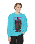 Garment-Dyed Sweatshirt - Street Art Inspired, Unisex, Cool Vibe, Perfect for Casual Wear, Gift for Art Lovers, Trendy Fashion Statement