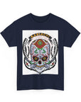 Skull Art Unisex Heavy Cotton Tee | Graphic Tee, Gift for Him/Her, Casual Wear, Festival Shirt, Halloween Costume