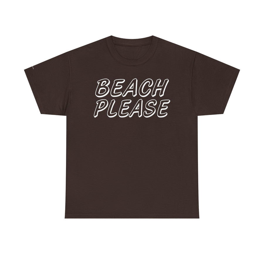 Beach Please Unisex Heavy Cotton Tee | Summer Vibes, Casual Wear, Vacation Essentials, Gift for Beach Lovers, Trendy Summer Shirt