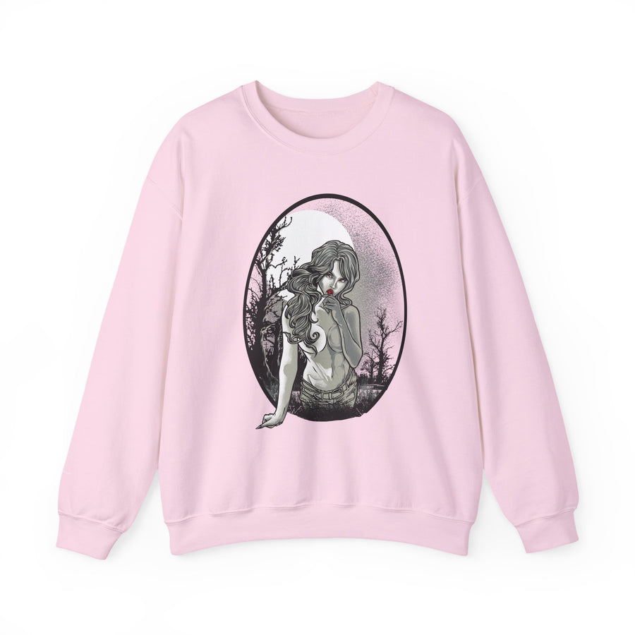 Gothic Art Sweatshirt, Cozy Unisex Crewneck, Dark Aesthetic Clothing, Unique Gifts for Her, Halloween Fashion, Casual Layering