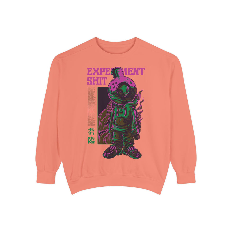 Garment-Dyed Sweatshirt - Street Art Inspired, Unisex, Cool Vibe, Perfect for Casual Wear, Gift for Art Lovers, Trendy Fashion Statement