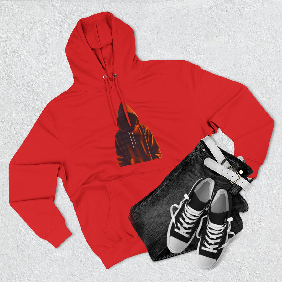 Cozy Three-Panel Fleece Hoodie for All Seasons, Unisex Graphic Sweatshirt, Casual Layering, Gifting for Friends & Family