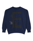 Nature-Inspired Unisex Sweatshirt with Bold Letter Design, Cozy Gift, Eco-Friendly Apparel, Perfect for Casual Wear, Letter E Sweatshirt