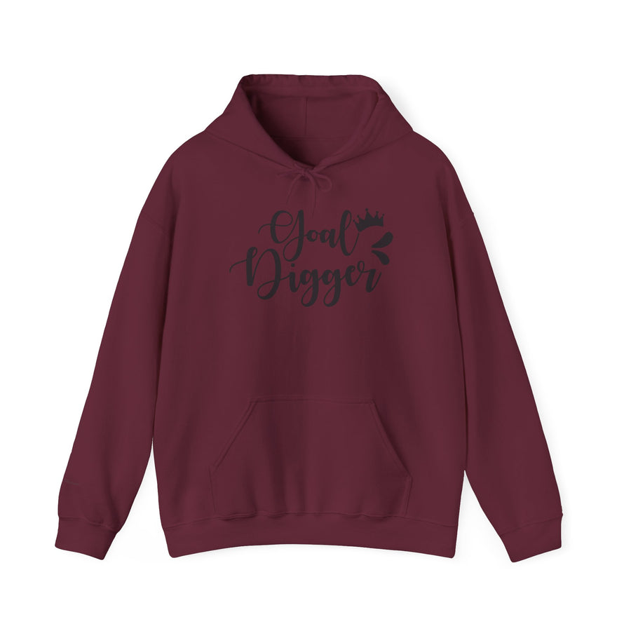 Goal Digger Motivational Hoodie | Unisex Heavy Blend Sweatshirt | Gift for Entrepreneurs, Students, Inspiration, Self-Love, Goals