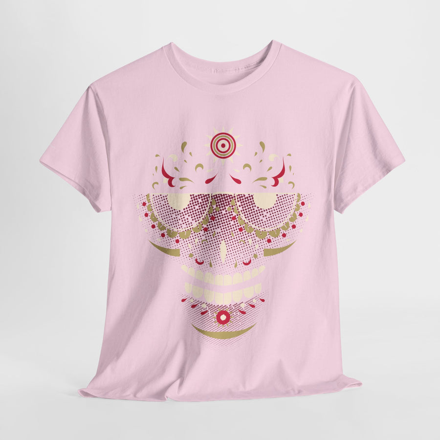 Sugar Skull Graphic Tee, Unisex T-Shirt for Day of the Dead, Halloween, Festive Casual Wear, Unique Gift Idea