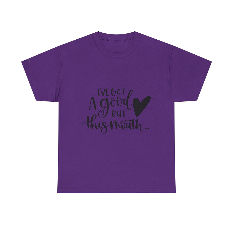 Funny Quote Tee with Heart, Unisex Heavy Cotton Shirt, Casual Wear, Gift for Friends, Birthday, Humor, Everyday Apparel