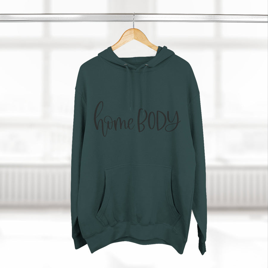 Home Body Fleece Hoodie, Cozy Sweatshirt Gift, Relaxed Casual Wear, Perfect for Lounging, Great for Homebodies