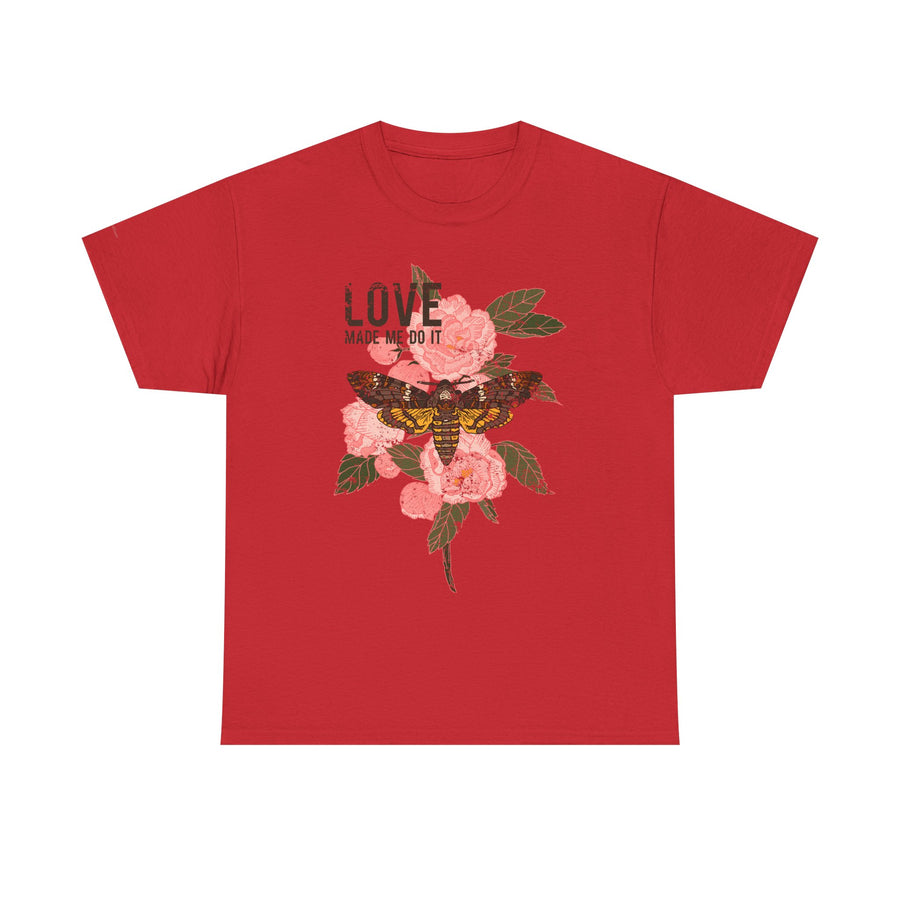 Unisex Heavy Cotton Tee, Floral Love Shirt, Casual Graphic Tee, Gift for Her, Summer Top, Trendy Apparel