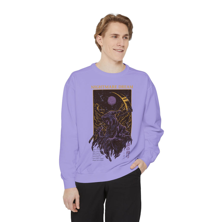 Nightmare Dream Unisex Sweatshirt, Cozy Graphic Pullover, Fall Fashion, Gift for Dreamers, Casual Lounge Wear