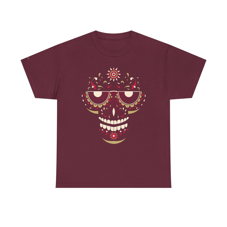 Sugar Skull Graphic Tee, Unisex T-Shirt for Day of the Dead, Halloween, Festive Casual Wear, Unique Gift Idea