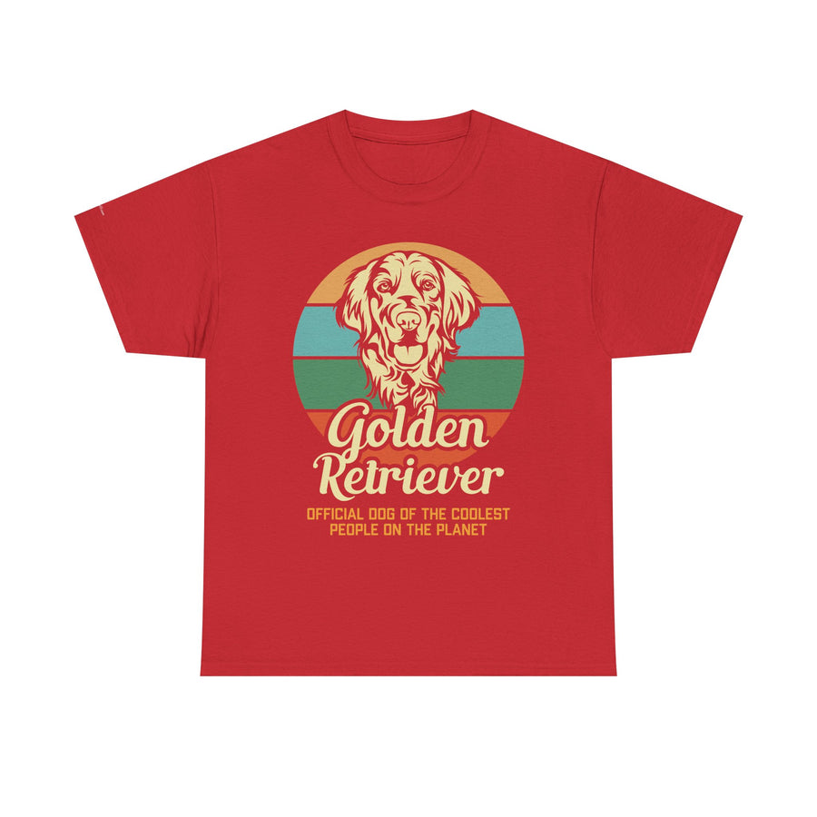 Golden Retriever Dog Lover Tee, Unisex Heavy Cotton T-Shirt, Gift for Dog Owners, Pet Lover Apparel, Cute Dog Graphic Shirt