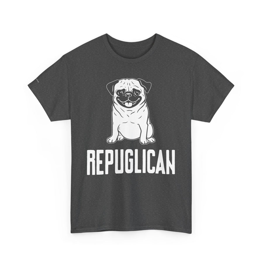 Funny Pug Republican Tee, Unisex Cotton Shirt, Gift for Dog Lovers, Animal Humor Apparel, Perfect for Parties, Casual Wear