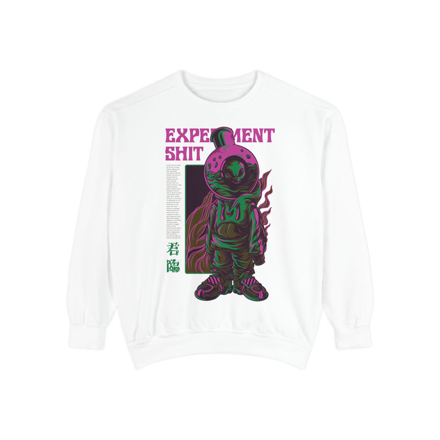 Garment-Dyed Sweatshirt - Street Art Inspired, Unisex, Cool Vibe, Perfect for Casual Wear, Gift for Art Lovers, Trendy Fashion Statement