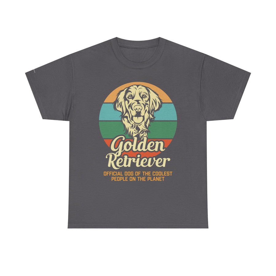 Golden Retriever Dog Lover Tee, Unisex Heavy Cotton T-Shirt, Gift for Dog Owners, Pet Lover Apparel, Cute Dog Graphic Shirt