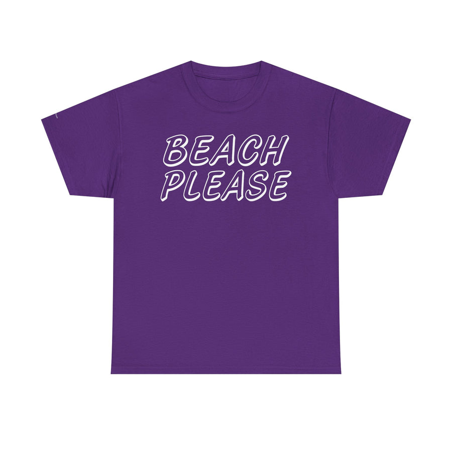 Beach Please Unisex Heavy Cotton Tee | Summer Vibes, Casual Wear, Vacation Essentials, Gift for Beach Lovers, Trendy Summer Shirt