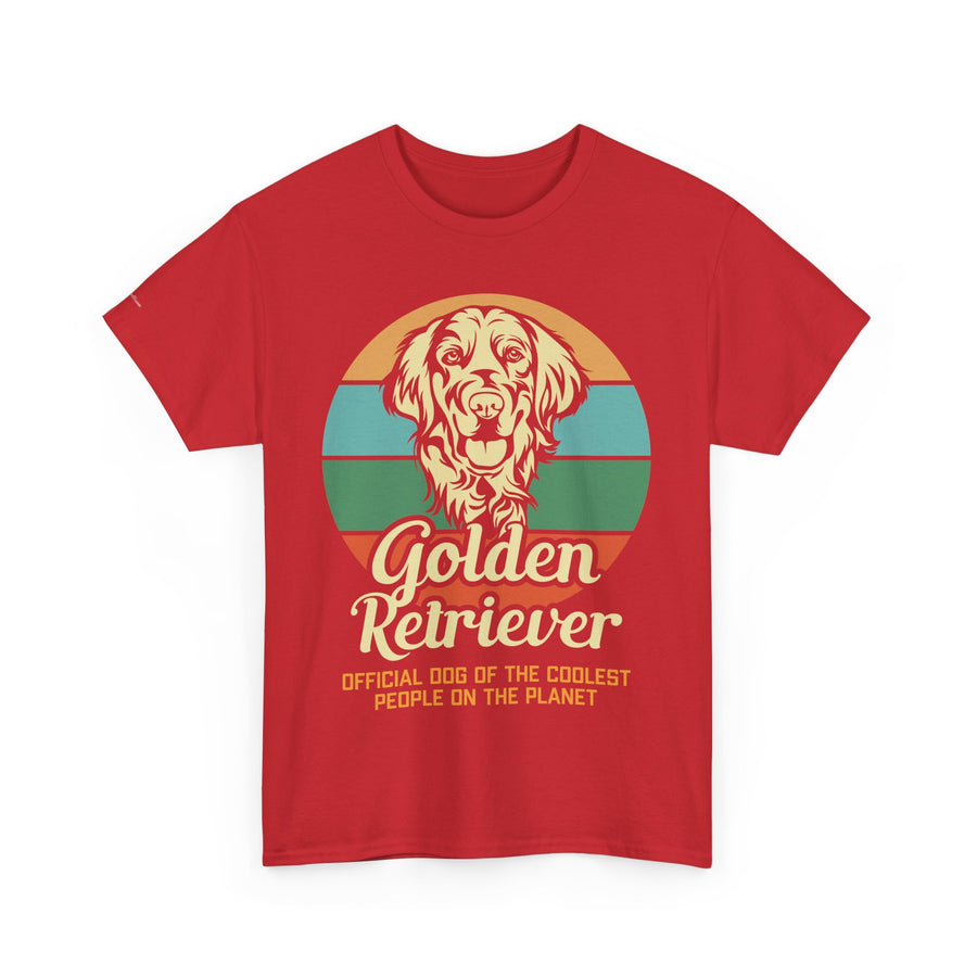 Golden Retriever Dog Lover Tee, Unisex Heavy Cotton T-Shirt, Gift for Dog Owners, Pet Lover Apparel, Cute Dog Graphic Shirt