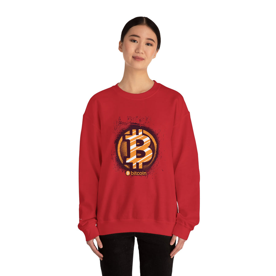 Bitcoin Logo Crewneck Sweatshirt | Unisex Cryptocurrency Apparel, Gift for Crypto Lovers, Casual Streetwear, Cryptocurrency Sweatshirt