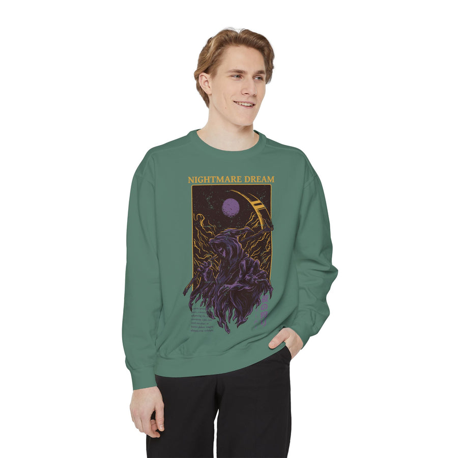 Nightmare Dream Unisex Sweatshirt, Cozy Graphic Pullover, Fall Fashion, Gift for Dreamers, Casual Lounge Wear