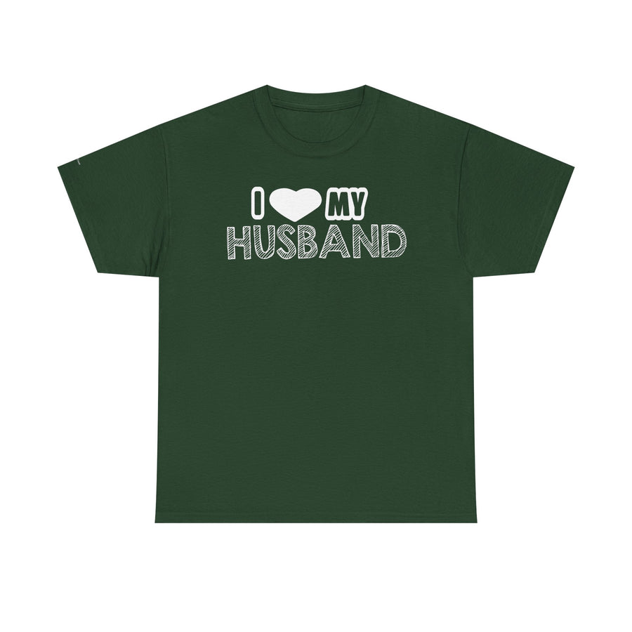 Cute Couple Tee, I Love My Husband Shirt, Unisex Cotton Top, Gift for Him, Anniversary Celebration Wear