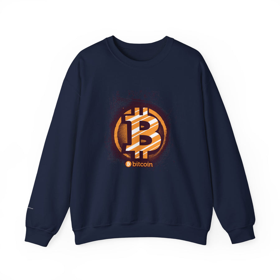 Bitcoin Logo Crewneck Sweatshirt | Unisex Cryptocurrency Apparel, Gift for Crypto Lovers, Casual Streetwear, Cryptocurrency Sweatshirt