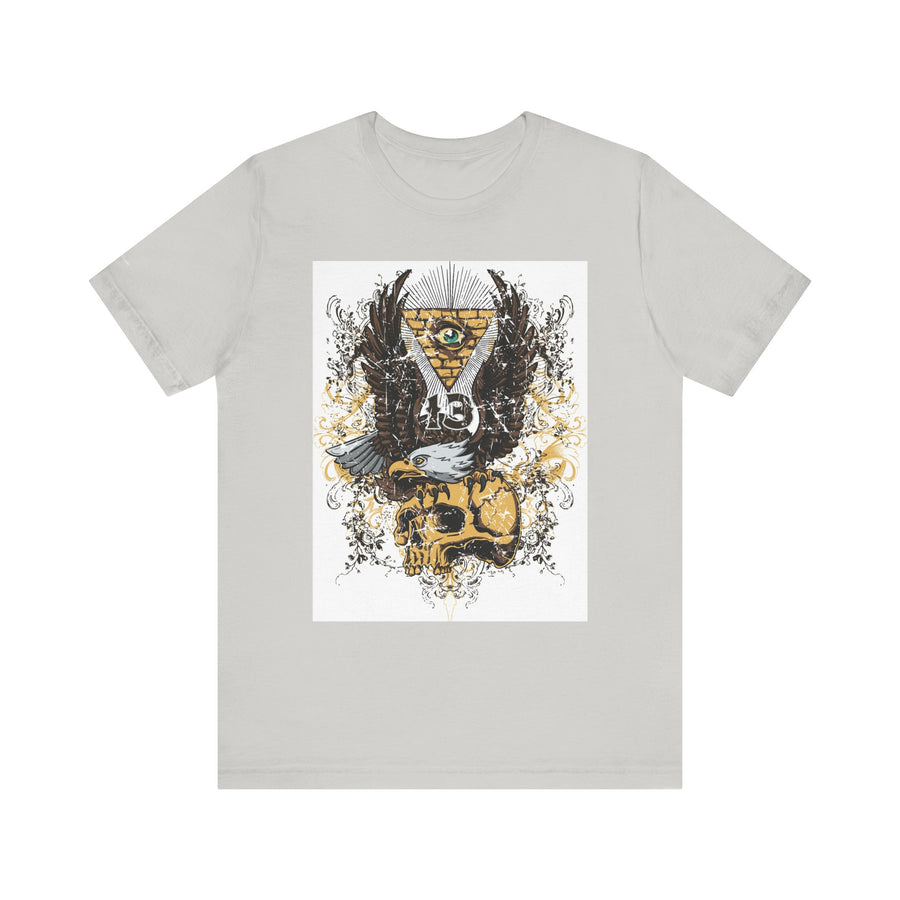 Eagle & Skull Graphic Tee | Casual Wear, Gift for Men, Symbolic Shirt, Unique Design, Everyday Style