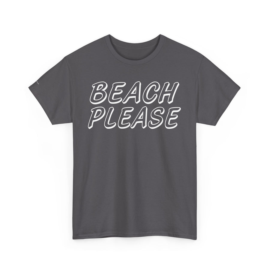 Beach Please Unisex Heavy Cotton Tee | Summer Vibes, Casual Wear, Vacation Essentials, Gift for Beach Lovers, Trendy Summer Shirt
