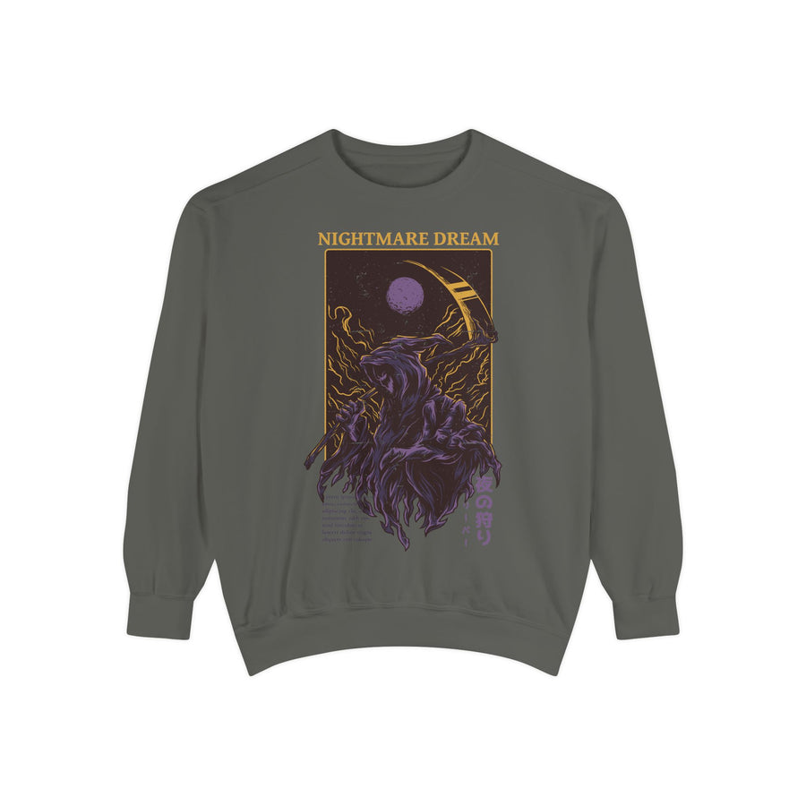 Nightmare Dream Unisex Sweatshirt, Cozy Graphic Pullover, Fall Fashion, Gift for Dreamers, Casual Lounge Wear