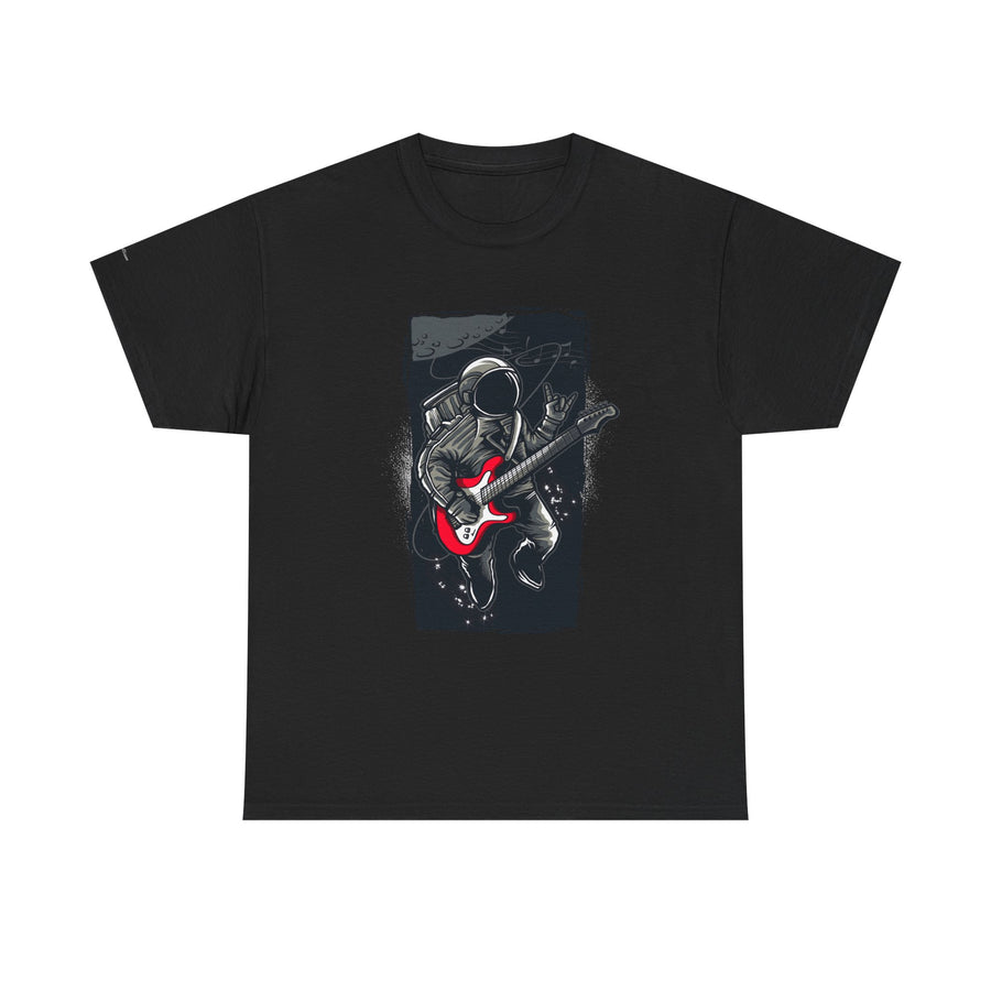 Astronaut Guitarist Unisex Tee, Cool Music Shirt, Space Lover Gift, Concert Apparel, Casual Outfit, Unique Graphic Tee