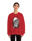 Gothic Art Sweatshirt, Cozy Unisex Crewneck, Dark Aesthetic Clothing, Unique Gifts for Her, Halloween Fashion, Casual Layering
