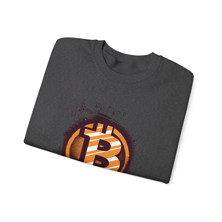 Bitcoin Logo Crewneck Sweatshirt | Unisex Cryptocurrency Apparel, Gift for Crypto Lovers, Casual Streetwear, Cryptocurrency Sweatshirt
