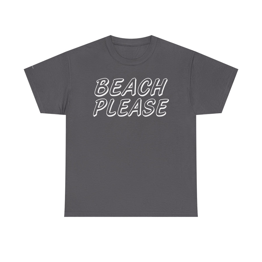 Beach Please Unisex Heavy Cotton Tee | Summer Vibes, Casual Wear, Vacation Essentials, Gift for Beach Lovers, Trendy Summer Shirt