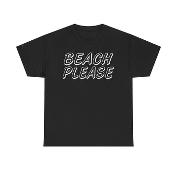 Beach Please Unisex Heavy Cotton Tee | Summer Vibes, Casual Wear, Vacation Essentials, Gift for Beach Lovers, Trendy Summer Shirt