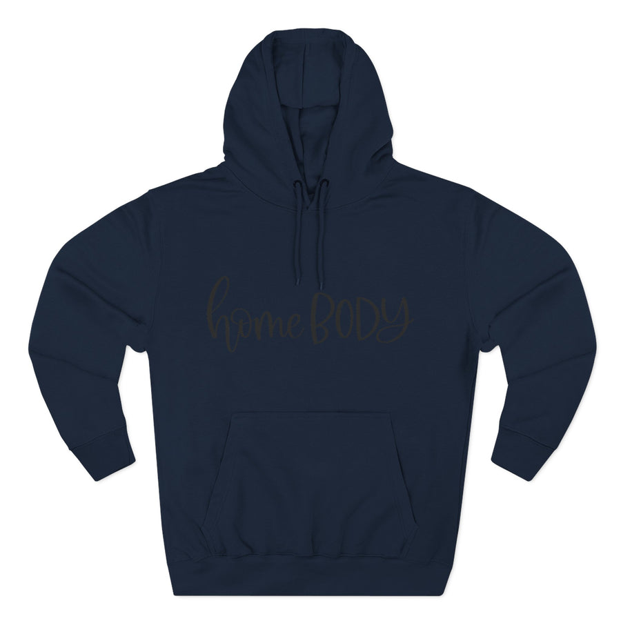 Home Body Fleece Hoodie, Cozy Sweatshirt Gift, Relaxed Casual Wear, Perfect for Lounging, Great for Homebodies