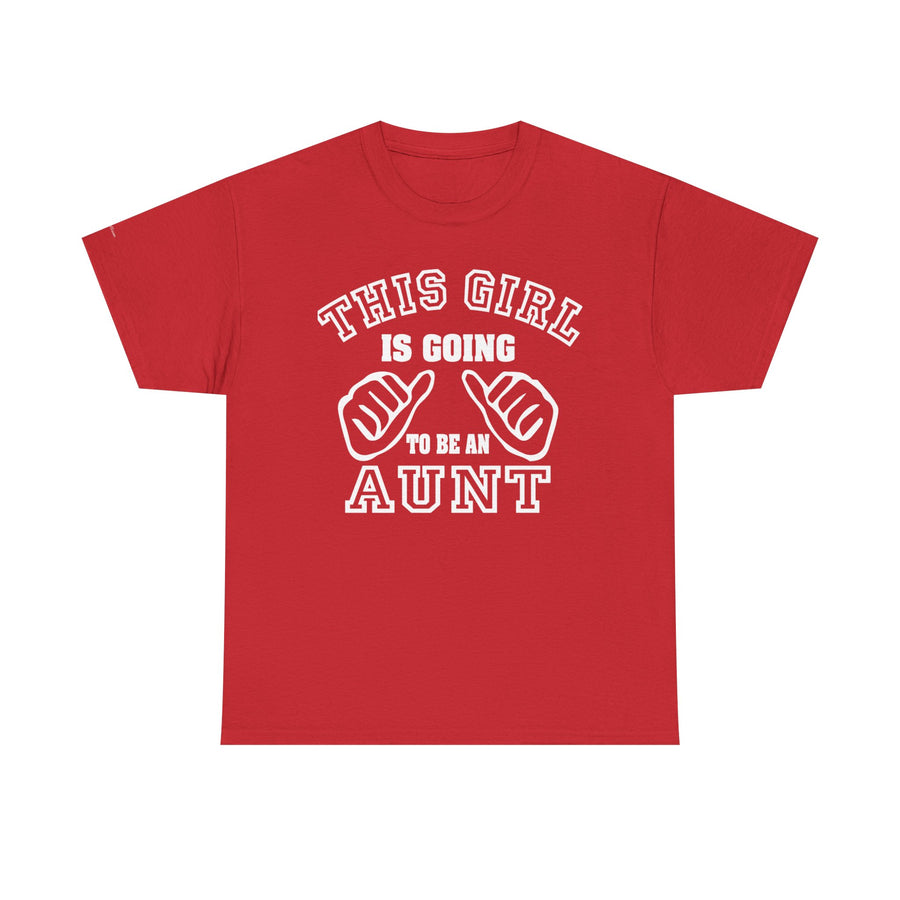 Aunt Announcement Unisex Heavy Cotton Tee, Pregnancy Reveal Shirt, Gift for New Aunts, Baby Shower Gift, Family Gathering Tee