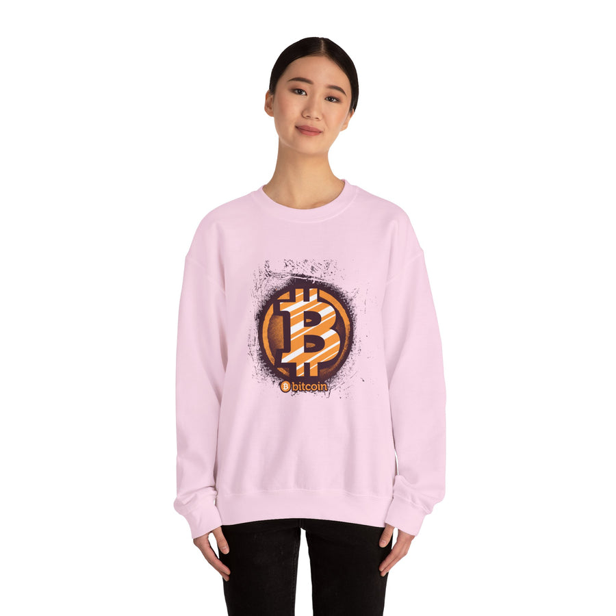 Bitcoin Logo Crewneck Sweatshirt | Unisex Cryptocurrency Apparel, Gift for Crypto Lovers, Casual Streetwear, Cryptocurrency Sweatshirt