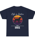 Retro Dog Lover Tee, Unisex Cotton T-Shirt, Gift for Dog Owners, Vintage Style Pet Apparel, Outdoor Adventure Shirt