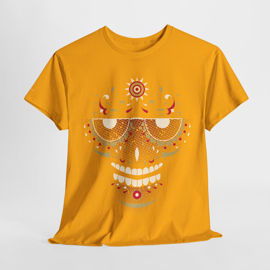 Sugar Skull Graphic Tee, Unisex T-Shirt for Day of the Dead, Halloween, Festive Casual Wear, Unique Gift Idea