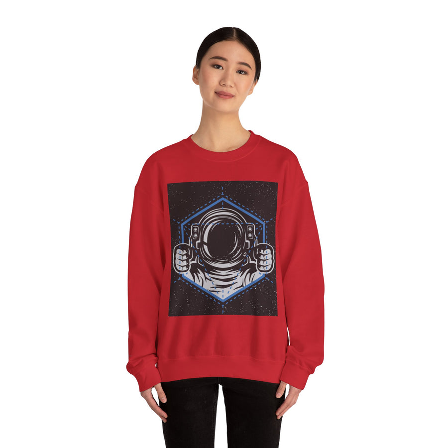Cosmic Vibes Sweatshirt | Unisex Space Themed Crewneck | Perfect for Astronaut Lovers, Unique Gift, Casual Wear, Cozy Style