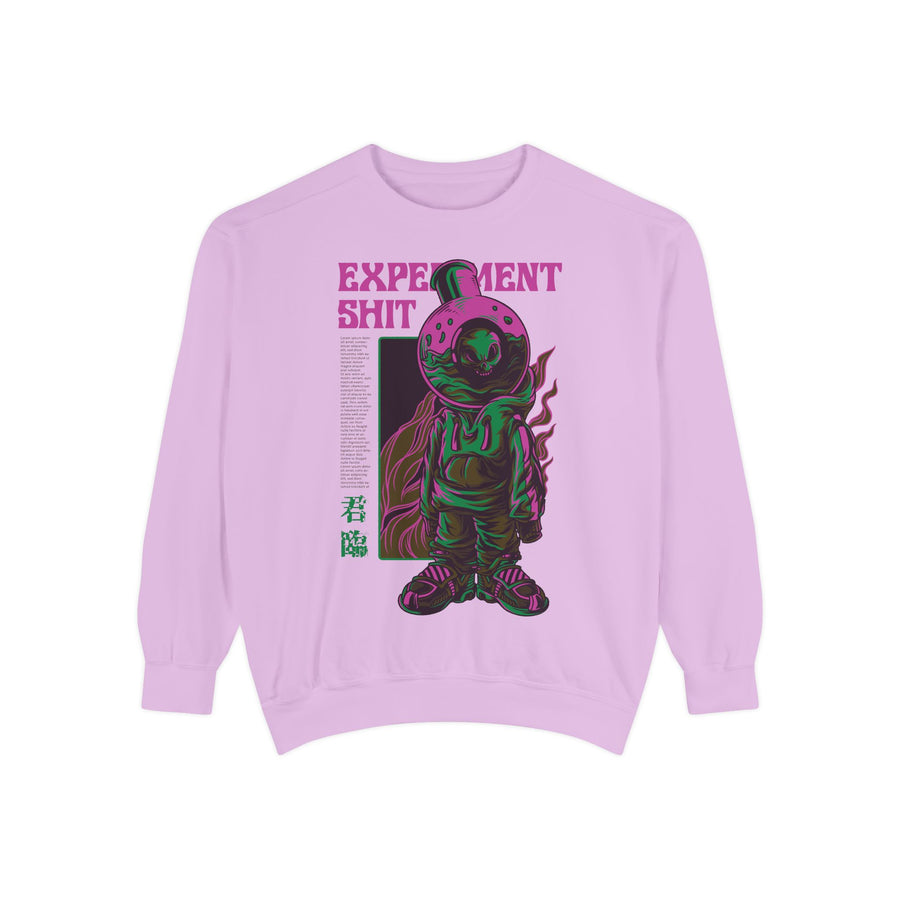 Garment-Dyed Sweatshirt - Street Art Inspired, Unisex, Cool Vibe, Perfect for Casual Wear, Gift for Art Lovers, Trendy Fashion Statement