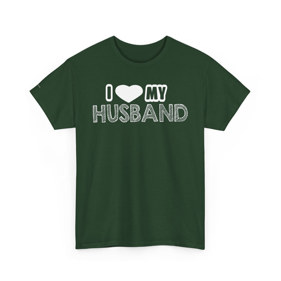 Cute Couple Tee, I Love My Husband Shirt, Unisex Cotton Top, Gift for Him, Anniversary Celebration Wear