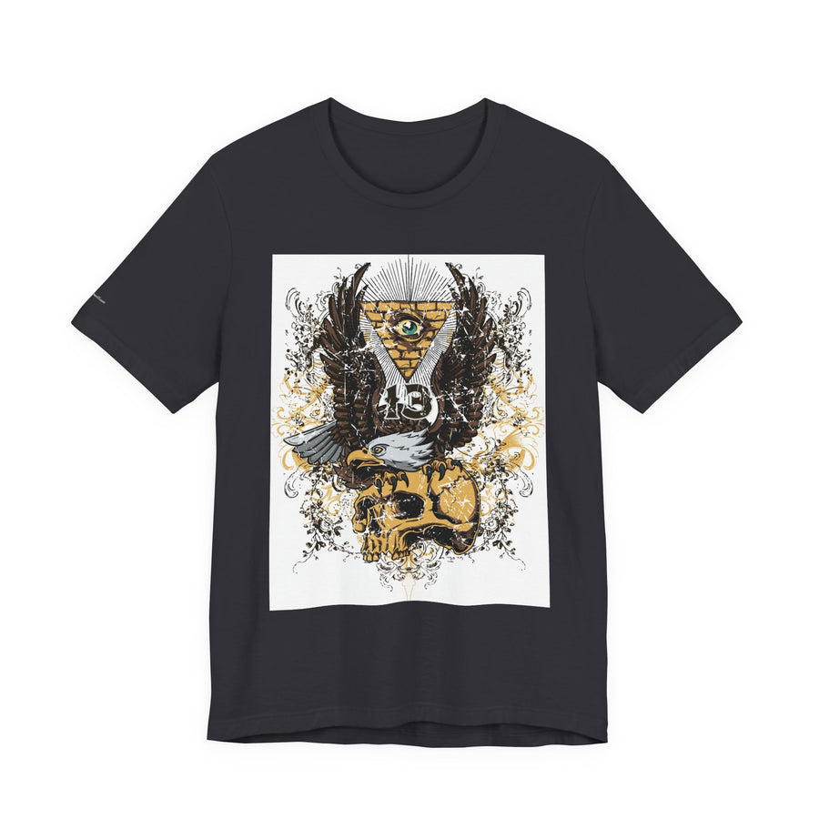 Eagle & Skull Graphic Tee | Casual Wear, Gift for Men, Symbolic Shirt, Unique Design, Everyday Style