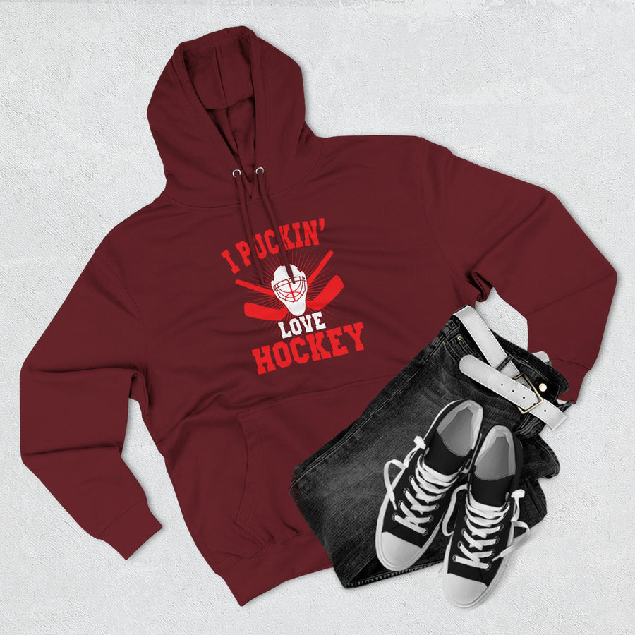 I Pickin' Love Hockey Hoodie | Cozy Sports Fleece Sweatshirt | Perfect for Hockey Fans, Game Day, Gifts, Winter Wear, Sports Apparel